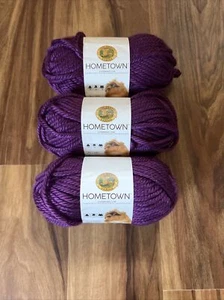 Lote de 3 hilados de ciudad natal súper voluminosos Portland vino acrílico - Imagen 1 de 6
