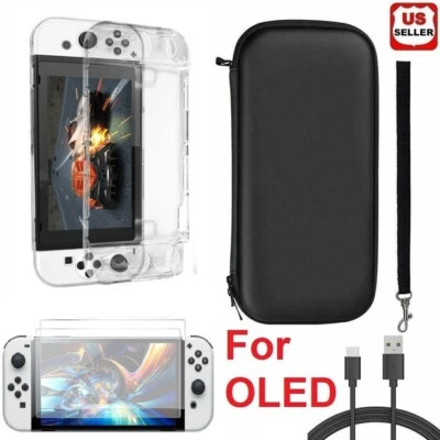 Estuche Accesorios + Funda + Cable de Carga + Protector para Nintendo Switch OLED Foto 1 de 4
