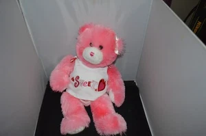 Build a Bear Pink White Bear 16" heart on foot Box E1 - Picture 1 of 4