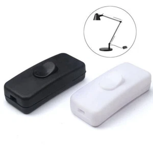 In-line ON/OFF Rocker Switch Table Desk Bed Light Lamp Cord 110-250V Push Button - Picture 1 of 6