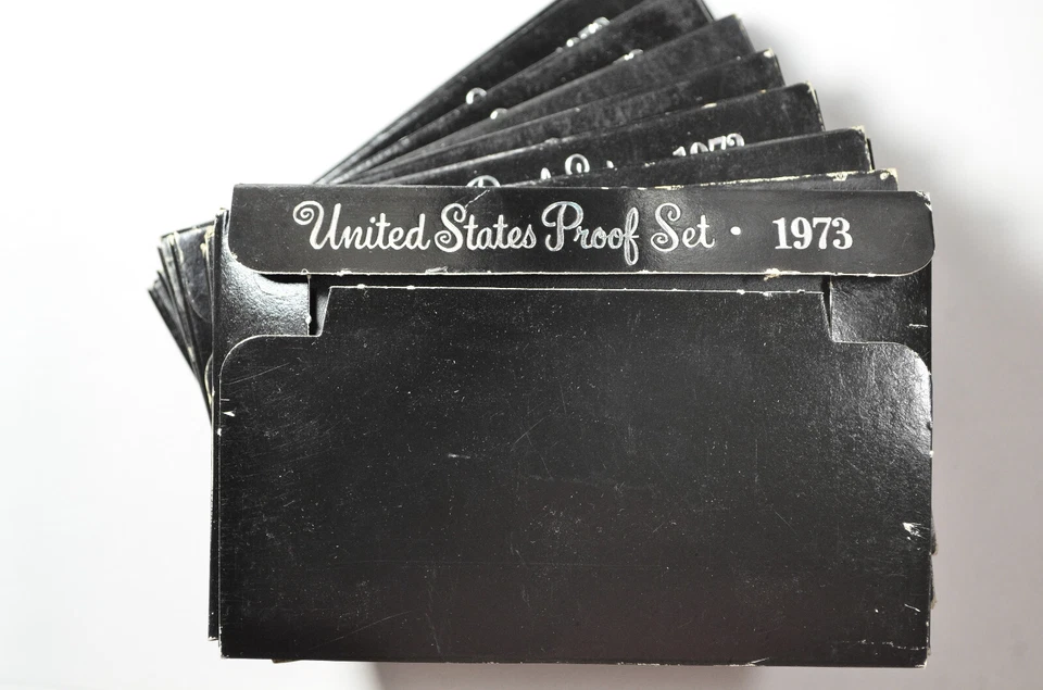1973 S U.S. Mint Proof Sets w/ Proof Ikes - Ten Set Lot OGP - Image 1 of 1