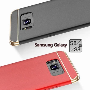 New Luxury Ultra Thin Slim 3 in 1 Bumper Case Cover For Samsung Galaxy S8 S8Plus - Picture 1 of 8