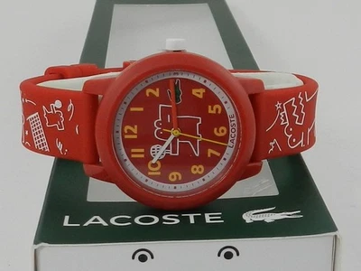 Lacoste Kid's  Red Printed Silicone Strap Watch 33mm - Image 1 of 4