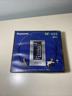 NEW NIB NOS Panasonic RF-433 FM-AM Portable Radio Receiver Stereo Vintage - Image 1 of 4