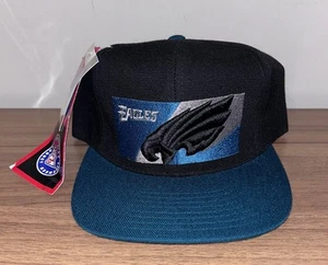Vintage 90s Pro player Philadelphia Eagles Shadow Snapback Hat Cap New - Picture 1 of 5