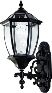 Solar Wall Lamp with Light Sensor,Waterproof Wall Light Outdoor Wall Black - Picture 1 of 7