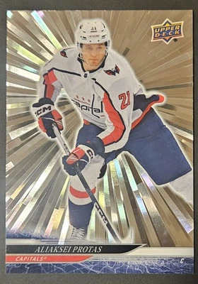 Upper Deck Hockey Series 1 2024-25 Parallel Silver Outburst Aliaksei Protas #189 - Image 1 of 2