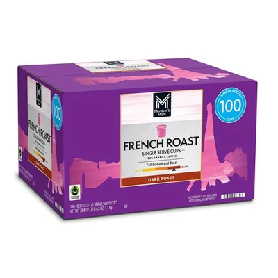 Member's Mark French Roast Coffee, Single-Serve Cups (100 ct.) 38.8 oz - Image 1 of 3