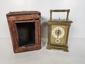Antique Brass Case French Repeat 4 Glass Carriage Clock J E Ellis & Co Toronto - Picture 1 of 24