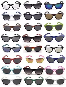 UV400 Plastic Sunglasses Retro Stylish Wayfare Design 80's Geek Y1152 - Picture 1 of 70