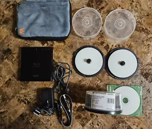 SONY BDX-S500U USB 2.0 6x External Blu-Ray Writer + Case, Blank 25GB, 50GB, DVDR - Picture 1 of 3