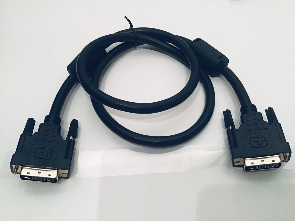 1m DVI-D Pro Cable 25 Pin (24+1 pin) Male to Male Dual Link Lead - Image 1 of 1