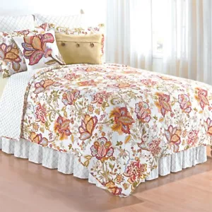 Juego de edredones Bethany Queen talla 3 piezas - Cubierta reversible - Floral - 100% Algodón Cáscara - Imagen 1 de 1