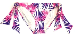 La Senza Tie Side Bikini Bottoms 8 White / Pink / Purple BNWT - Picture 1 of 1