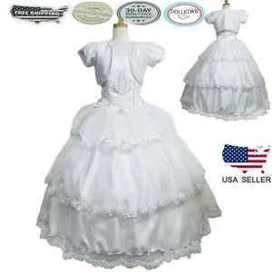 Vestido de primera comumion. PAQUETE.  First Communion Dress Girl Virgin Mary  - Picture 1 of 63