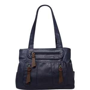 Damas Suave Multi Bolsillos Bolso de Hombro Mujeres Informal Bandolera Bolso de Mano 974 - Imagen 1 de 19