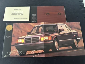 1986 Mercedes Benz S-class W126 US Brochure 300SDL 560 SEL SEC SL Sales Catalog - Picture 1 of 13