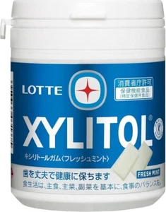 Lotte Xylitol Gum Fresh Mint 143g×6 Family Bottle White Blue Japan New - Picture 1 of 2