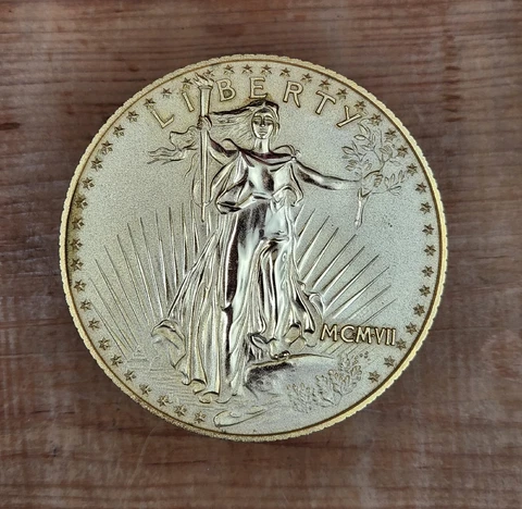 Bulova Goldtone Brass 20 Dollar Coin Stacked Travel Desk Alarm Clock 1950s 1960s Cover