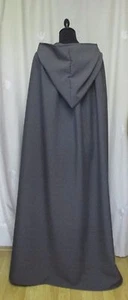 GREY HOODED CAPE/CLOAK   FANCY DRESS -  GANDALF - GHOST UK MADE     - Picture 1 of 2