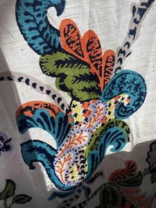 NOS Gorgeous Anthropologie Long Curtain Panel 50x96 Quality Heavy Weight Cotton - Picture 1 of 12