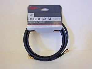 RocketFish, RF-RG66BK, RG6 CoAxial Cable, 6', Indoor/Outdoor - Picture 1 of 6