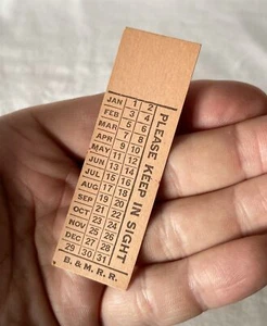 Antikes unbenutztes lachsfarbenes BOSTON & MAINE RAIL ROAD Zugticket B. & M.R.R. - Bild 1 von 4