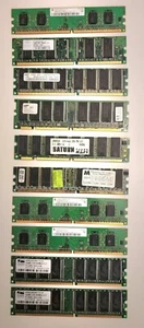 Ram Desktop / laptop RAM 1gb 512mb DDR Crucial, SAMSUNG, Kingston 52 pcs - Picture 1 of 7