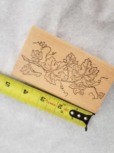 1999 Ann-ticipations J9237 grape leaves vine rubber stamp - Picture 1 of 3