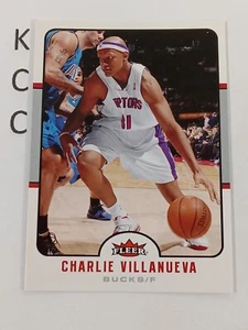 2006-07 Fleer NBA #186 Charlie Villanueva Milwaukee Bucks - Picture 1 of 2