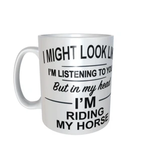 REITEN lustig HUMORVOLL Slogan Becher Tasse Geschenkidee Geschenk KAFFEE Tee - Bild 1 von 2