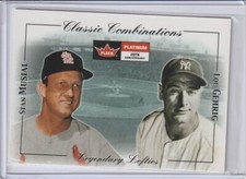 Lou Gehrig Stan Musial 2001 Fleer Platinum 435/500 Classic Combinations #11CC