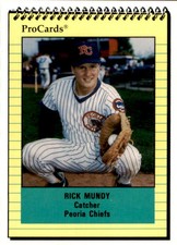 1991 Peoria Chiefs ProCards #1345 Rick Mundy Bridgeton Missouri MO Baseball Card