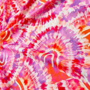 Stretch Retro Psychedelic Print Spandex Fabric 60" Wide by the Yard for Swimwear - Picture 1 of 6