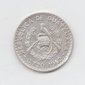 Guatemala Silver 1962 50 Centavos-Lot C8