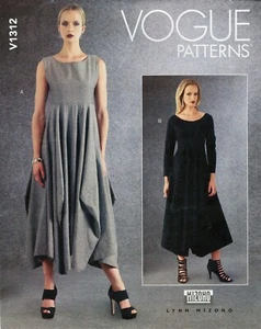 VOGUE SEWING PATTERN 1312 MISSES 8-16 EASY DRESS W/ EMPIRE WAIST & FULL SKIRT - Picture 1 of 8
