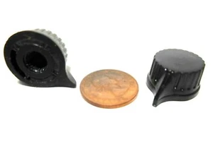 NOS Push-On 1/4" Spline Shaft CB HAM Radio Plastic Control Pointer Knobs (x2 Pc) - Picture 1 of 1
