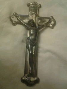 Vintage Crucifix wall hanging metal - Bild 1 von 3