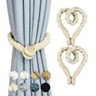 2pcs Strong Magnetic Curtain Holder Clip Woven Cotton Tie Backs Rope  Home