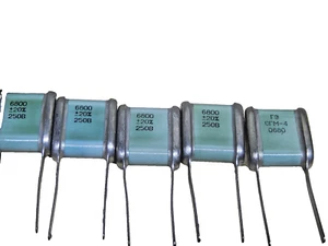 6800pF 20% tol. Condensadores 250 V PLATEADO-MICA SGM Nuevo de lote antiguo QTY-10 - Imagen 1 de 2