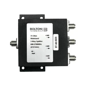 Bolton 3-Way Splitter for 689-2700 MHz Wilkinson Style 75 Ohm - Picture 1 of 1