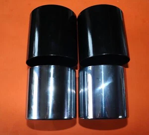 AJS MATCLESS JAMPOT REAR SHOCKABSORBER CHROME & BLACK COVERS 01-6408  01-6409 UK - Picture 1 of 2