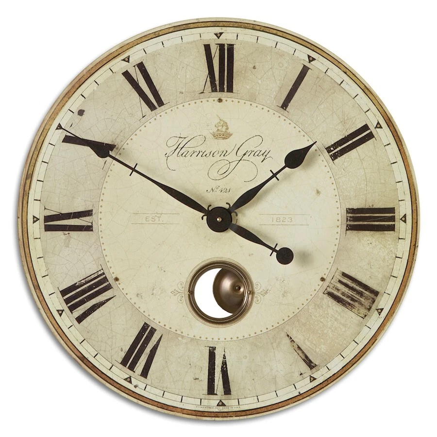 Uttermost Harrison Gray 23" Clock - 6032 - Image 1 of 1