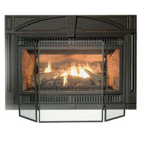 Black,Fireplace Protector Screen 3-Panel Folding Metal Decorative Screen Cover - Picture 1 of 7