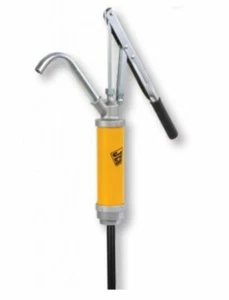 JCB Lever Type Barrel Pump Aluminium Yellow and Silver Built in 1.1/2 " and 2 " - Picture 1 of 3