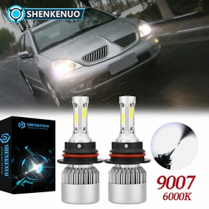 For MITSUBISHI Galant 2004-2012 LED Headlight Kit 9007 HB5 White Hi/Low Bulbs 2x - Picture 1 of 11