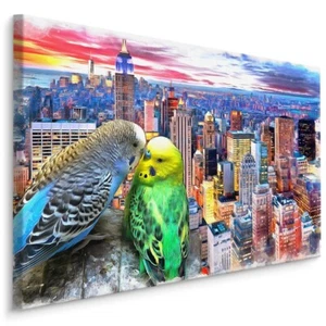 CANVAS Leinwand Bilder XXL Wandbilder PAPAGEIEN New York Dekor 3D 1514 - Bild 1 von 5