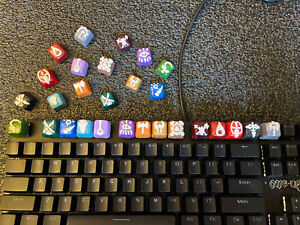 Dungeons and Dragons Class Icon Keycaps D&D Polymer Clay (Mechanical Keyboard)