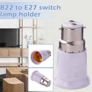 B22 to E27 Bulb Light Lamp Holder Base Socket Screw Bayonet Converter Adapter - Picture 1 of 15