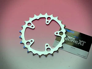 pignone chainring 24 denti CORONA 74 bcd SHIMANO DEORE XT CROMATA NUOVA 24t - Foto 1 di 10